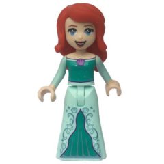 Minifigurka LEGO Ariel - Human Form, Light Aqua/Dark Turquoise Dress
