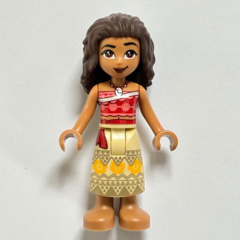 Minifigurka LEGO Moana - Red Top, Dark Tan Skirt
