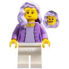 Minifigurka LEGO Medium Lavender Torso, White Legs, Lavender Hair