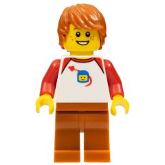Minifigurka LEGO White Torso Classic Space, Dark Orange Legs, Dark Orange Hair