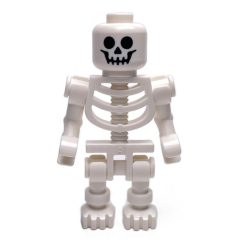 Minifigurka LEGO Skeleton, Standard Face, Bent Arms (78132 Torso)
