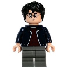 Minifigurka LEGO Harry Potter, Dark Blue Jacket with Zipper, Medium Dark Bluish Gray Legs