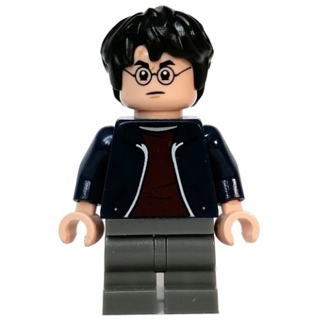 Minifigurka LEGO Harry Potter, Dark Blue Jacket with Zipper, Medium Dark Bluish Gray Legs