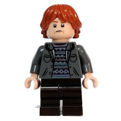 Minifigurka LEGO Ron Weasley, Dark Bluish Gray Jacket, Medium Dark Brown Legs