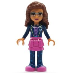Minifigurka LEGO Olivia - Dark Blue Jacket, Dark Pink Skirt