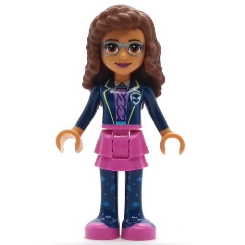 Minifigurka LEGO Olivia - Dark Blue Jacket, Dark Pink Skirt