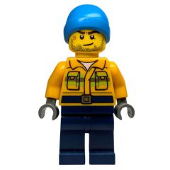 Minifigurka LEGO Fisherman, Dark Azure Beanie Hat
