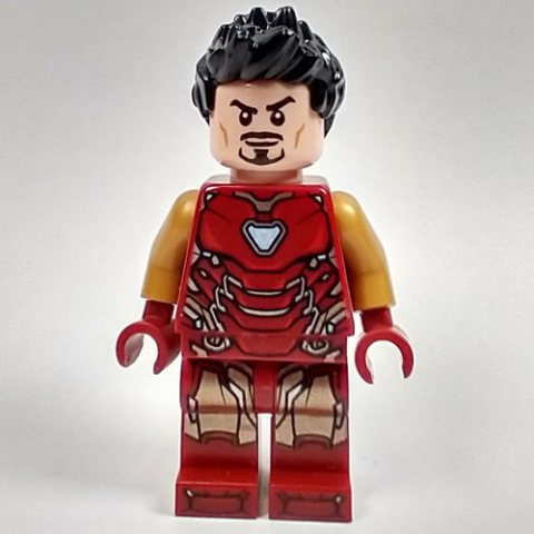 Minifigurka LEGO Iron Man Mark 85 Armor, Black Hair