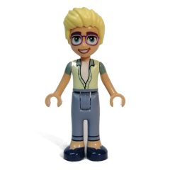Minifigurka LEGO Olly - White Top, Sand Blue Legs