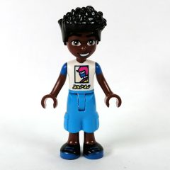 Minifigurka LEGO Zac - White Top, Medium Azure Pants