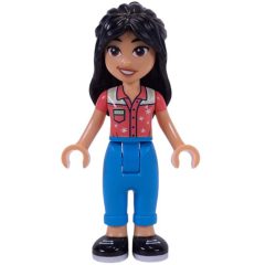 Minifigurka LEGO Liann - Coral Top, Dark Azure Pants