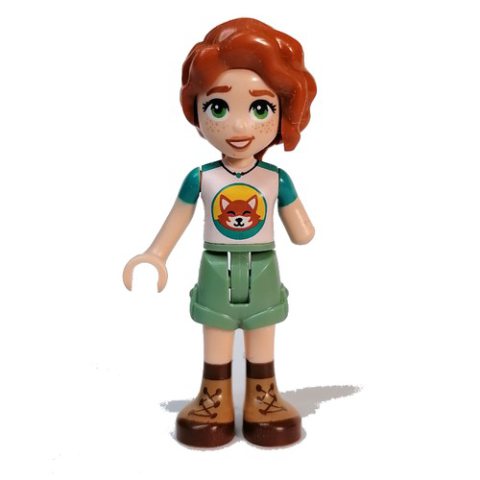 Minifigurka LEGO Autumn - White Top, Sand Green Shorts
