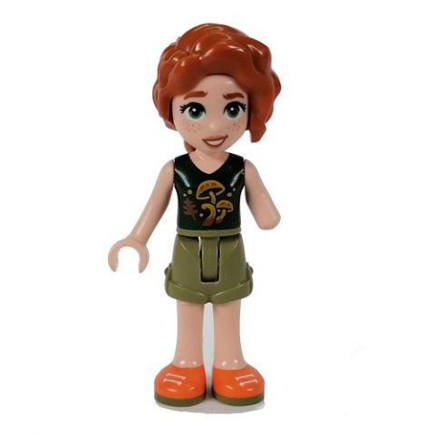 Minifigurka LEGO Autumn - Dark Green Top, Olive Green Shorts