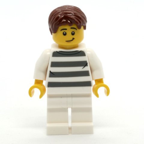 Minifigurka LEGO Criminal, White Prison Jumpsuit