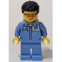 Minifigurka LEGO Mechanic, Medium Blue Overalls