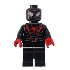 Minifigurka LEGO Spider-Man (Miles Morales), Red Hands, Gray Face Webbing