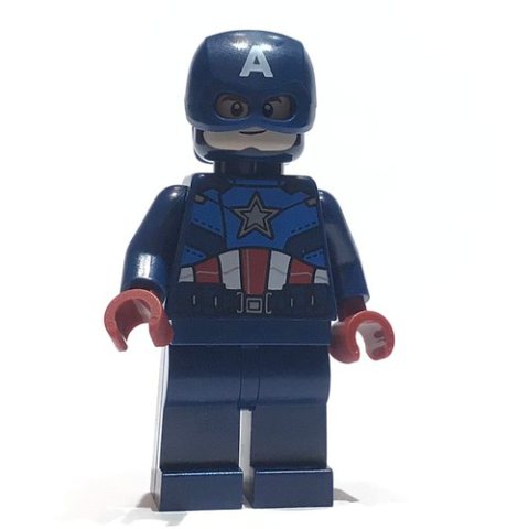 Minifigurka LEGO Captain America with Dark Blue Suit, Helmet