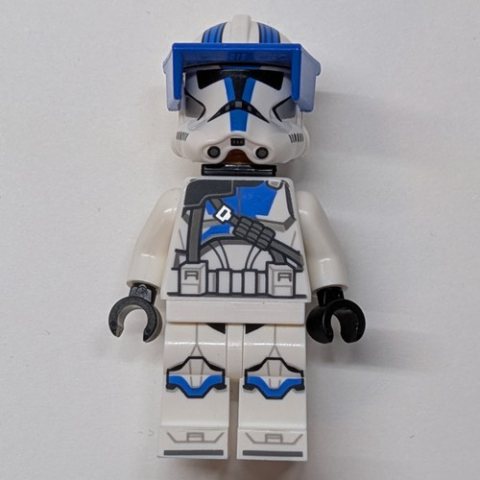 Minifigurka LEGO Clone Heavy Trooper, 501st Legion, White Arms, Blue Visor