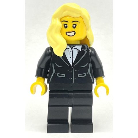 Minifigurka LEGO Magician - Black Tuxedo, Bright Light Yellow Hair