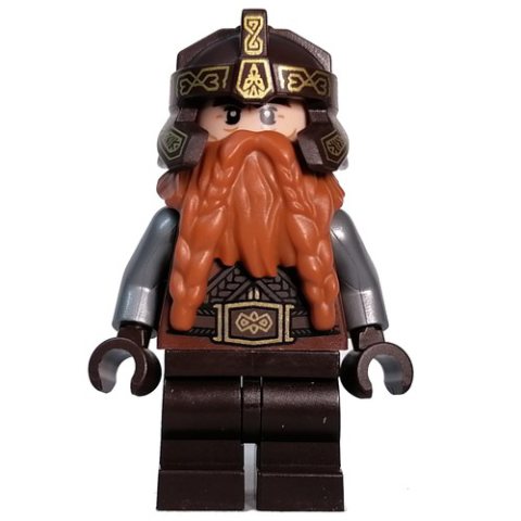 Minifigurka LEGO Gimli - Dark Brown Helmet
