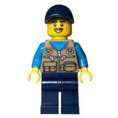 Minifigurka LEGO Dark Tan Torso, Dark Blue Legs, Dark Blue Hat