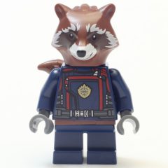 Minifigurka LEGO Rocket Raccoon, Dark Blue Outfit, Reddish Brown Fur