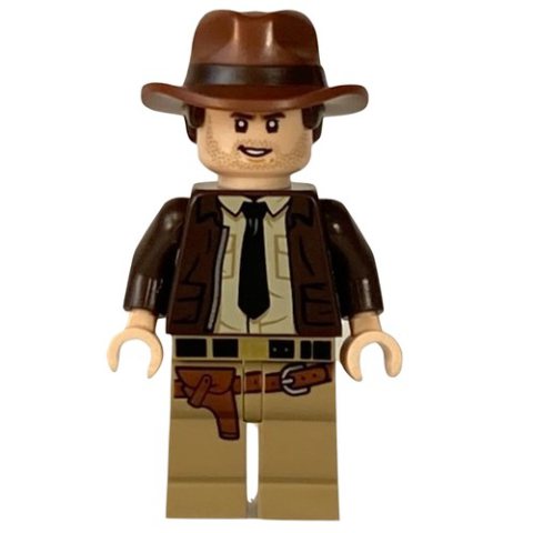 Minifigurka LEGO Indiana Jones in Dark Brown Jacket, Tan Shirt, Black Tie