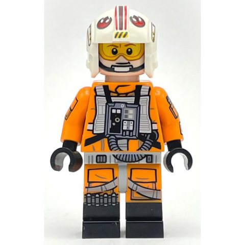 Minifigurka LEGO Luke Skywalker, Orange Rebel Pilot Outfit, Arm Print