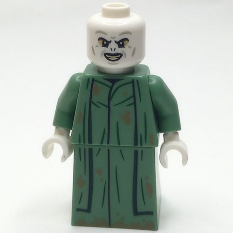 Minifigurka LEGO Voldemort, Dirty Sand Green Robe, Printed Skirt