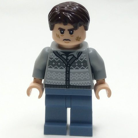 Minifigurka LEGO Neville Longbottom, Light Bluish Gray Sweater, Sand Blue Legs