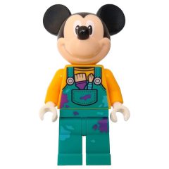 Minifigurka LEGO Mickey Mouse - Bright Orange Torso, Dark Turquoise Overall