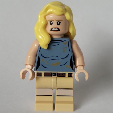 Minifigurka LEGO Ellie Sattler, Sand Blue Torso