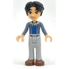 Minifigurka LEGO Niko - Sand Blue Jacket, Light Bluish Grey Legs