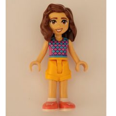 Minifigurka LEGO Luna - Bright Light Blue Top, Bright Light Orange Skirt