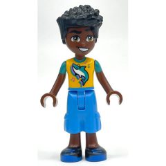 Minifigurka LEGO Zac - Yellow Shirt, Dark Azure Pant