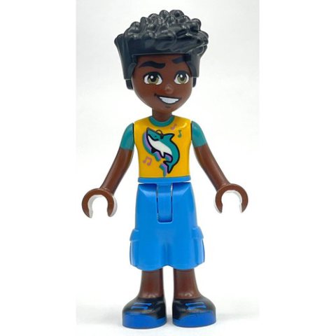Minifigurka LEGO Zac - Yellow Shirt, Dark Azure Pant