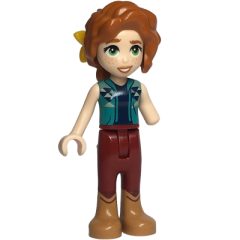 Minifigurka LEGO Autumn - Dark Turquoise Top, Dark Red Pants