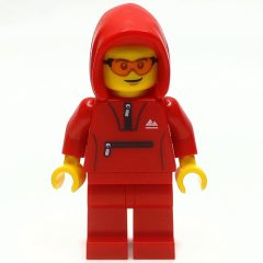 Minifigurka LEGO Man, Red Tracksuit with Hood