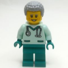 Minifigurka LEGO Vet, Light Aqua and Dark Turquoise Scrubs