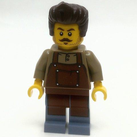 Minifigurka LEGO Barber, Reddish Brown Apron