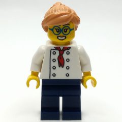 Minifigurka LEGO Pizza Chef, Dark Azure Glasses