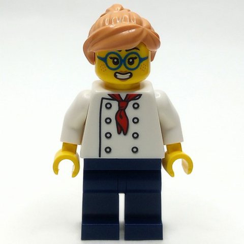 Minifigurka LEGO Pizza Chef, Dark Azure Glasses