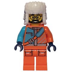 Minifigurka LEGO Arctic Explorer, STEVEGOESNORTH, Orange Suit, Dark Blue Ushanka Hat