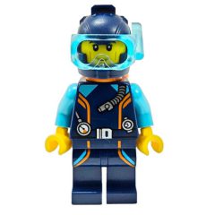 Minifigurka LEGO Ocean Explorer Diver, Man, Dark Blue Wetsuit and Helmet