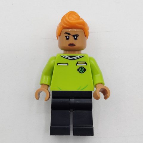 Minifigurka LEGO Soccer Referee, Lime Jersey