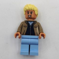 Minifigurka LEGO Soccer Fan, Dark Tan Jacket, Bright Light Yellow Hair