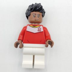 Minifigurka LEGO Soccer Fan, Red Soccer Jersey, Black Hair