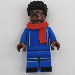 Minifigurka LEGO Soccer Fan, Blue Soccer Kit, Red Scarf, Black Hair