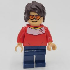 Minifigurka LEGO Soccer Fan, Red Soccer Jersey, Orange Glasses