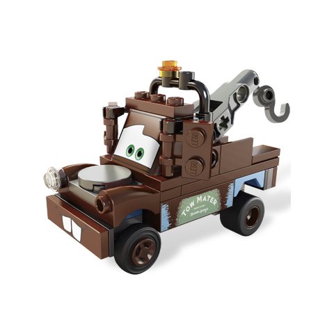 Minifigurka LEGO Tow Mater, Raised Right Eye - Initial Version